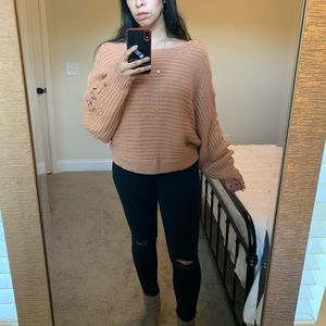 BRAND NEW braided Sweater